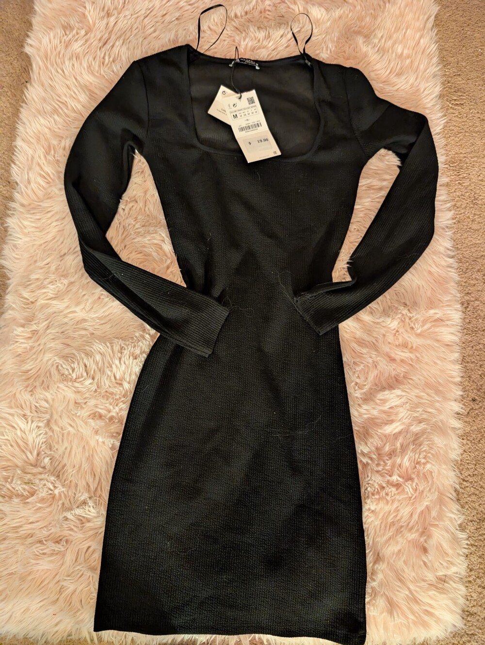 Zara Shirt Long Sleeve Knit Bodycon Dress - Brand New